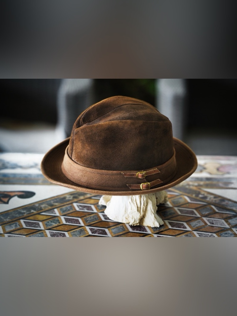 Vintage Cavanagh New York Suede Fedora - A Posse Ad Esse - Size 7 5/8